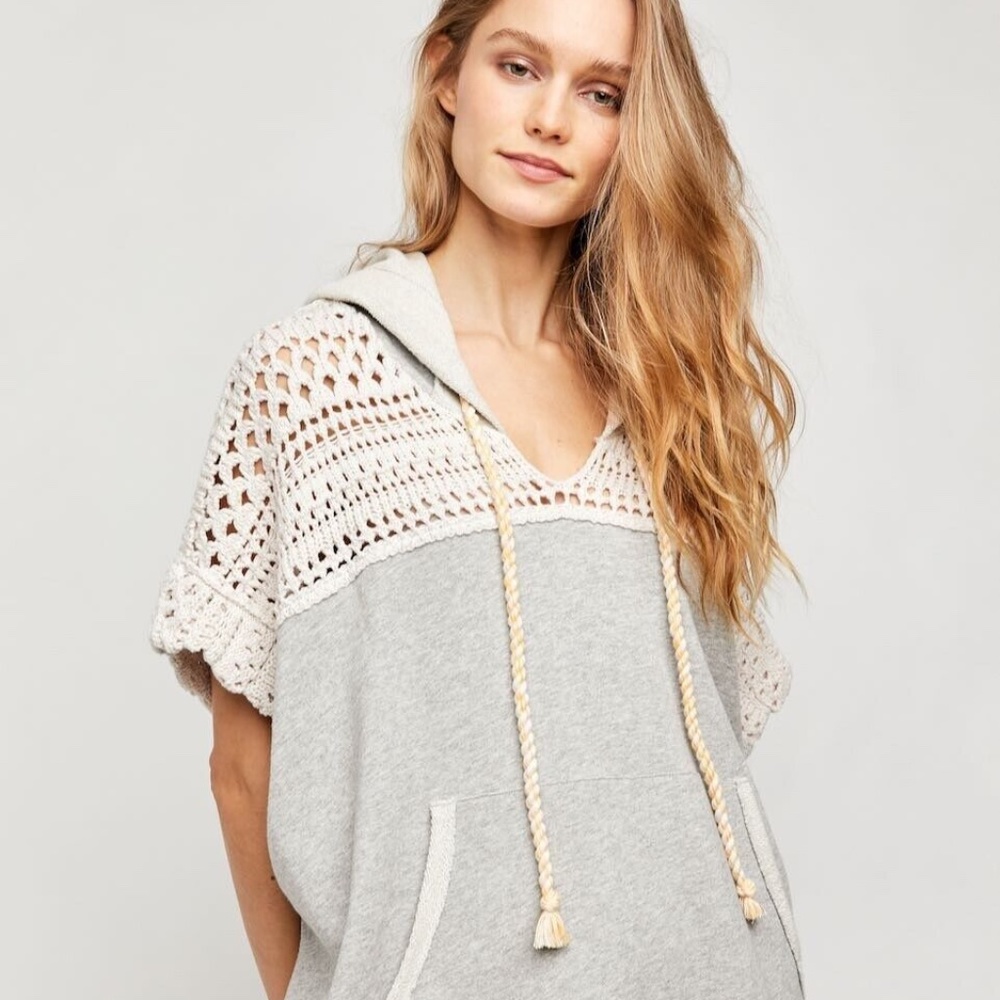 NWT MSRP:$148 Free People Honey Bear Sweater Women's Size XS/S Heather Grey